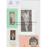 CRICKET AUTOGRAPHS Nineteen signatures on album pages and cards including George Gunn, Joe Hardstaff