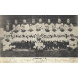 LIVERPOOL 1905-06 Liverpool FC team group postcard, 1905-06, players named, issued by Scott of