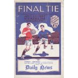 FA CUP FINAL 1927 Programme FA Cup Final Arsenal v Cardiff City at Wembley 23rd April 1927. Lacks