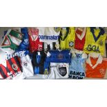 REPLICA FOOTBALL SHIRTS Fourteen short sleeve replica shirts: USA blue, Parma white, Lazio sky