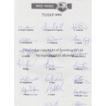 WEST INDIES CRICKET AUTOGRAPHS 2000 West Indies Tour 2000 sheet signed by 22 players and