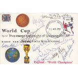 WORLD CUP 66 England Winners first day cover issued 18/8/66 and signed by the England team that