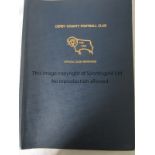 DERBY COUNTY First season of official club newspaper programmes in an official binder for 1971/2. 24