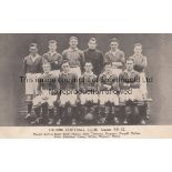 FALKIRK FC 1921-22 Falkirk FC team group postcard 1921-22, players named. Good