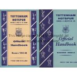 TOTTENHAM HOTSPUR Eleven Tottenham handbooks, 62/3 to 72/3 inclusive. Good