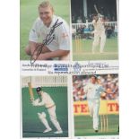 CRICKET AUTOGRAPHS Four TCCB official photo postcards signed by Colin Cowdrey, Denis Compton, Darren