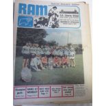 DERBY COUNTY Season 1975/6, complete set of 30 official club newspaper programmes in an official