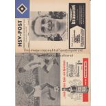 HAMBURG V ARSENAL 1963 Two programmes for the Friendly in Hamburg 17/8/1963. Official issue plus the