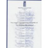 ENGLAND CRICKET AUTOGRAPHS 1997-2000 Three fully signed England Cricket headed sheets including Team