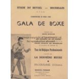 BOXING - 1948 BELGIUM Programme for boxing gala at Heysel Stadium, Brussels, 23/5/48, Bouts