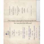 FA CUP FINAL Official Wembley menu plus Table Plan and list of Guests for the 1965 FA Cup Final