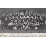 BURNLEY 1913 Burnley team group postcard 1913, Burnley English Cup team although Reserves are