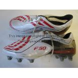 SHAUN WRIGHT-PHILLIPS BOOTS A pair of Adidas F50 Tunit boots with SWP8 on the side worn while