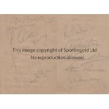 MANCHESTER UNITED Two album pages containing 11 Manchester United signatures from circa 1948 and