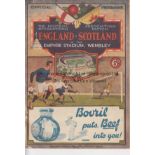 ENGLAND - SCOTLAND 1932 England home programme v Scotland, 9/4/1932, no writing, slight creasing,