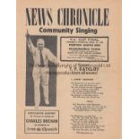FA CUP FINAL News Chronicle Songsheet for the 1938 FA Cup Final Preston North End v Huddersfield