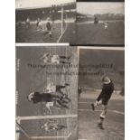 FRANCE 1940s Four black/white photographs showing French goalkeeper Hiden in match action. Hiden