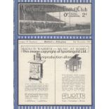 WATFORD - GILLINGHAM 1927 Watford home programme v Gillingham, 26/12/1927, Division 3 South, ex