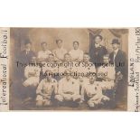 ENGLAND 1907 England team group postcard for game v Scotland 1907. Note on reverse suggests that