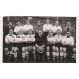 ARSENAL 1938-39 Arsenal FC team group postcard, 1938-39, players named in ink on the reverse.