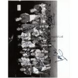 ENGLAND AUTOGRAPHS 1988 A b/w 10" X 8" team group for the home match v Colombia 25/5/1988 after