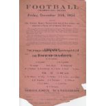 DULWICH HAMLET - MIDDLESEX WANDERERS 1924 Single sheet Dulwich Hamlet home programme v Middlesex