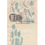 1950'S FOOTBALL AUTOGRAPHS Approximately 125 signatures on various sheets and small cuttings