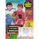 1988 CHARITY SHIELD Programme and 2 tickets for Liverpool v Wimbledon. Good