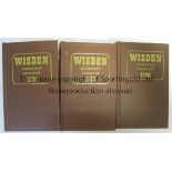 CRICKET WISDENS A collection of 3 Willows Hardback Wisdens - Willows Reprint Wisden Cricketer's