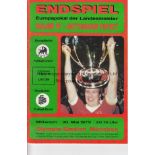 NOTTINGHAM FOREST AUTOGRAPHS 1979 EC FINAL European Cup Final programme v. Malmo 30/5/1979 with 18