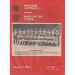 WESTERN AUSTRALIA - MAN UTD 1975 Manchester United tour programme, Western Australia v Manchester