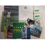 PELE Several items relation to the legendary player including an official Press Pack for his last