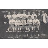 MACCLESFIELD FC 1907-08 Macclesfield FC team group postcard, 1907-08, players named , published by