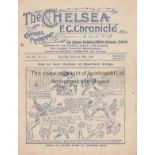 CHELSEA - BOLTON 1920 Chelsea home programme v Bolton, 14/2/1920, slight folds, minor tear repairs