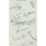 KENT CCC AUTOGRAPHS An album page with 11 signatures including Fagg, Todd, Hearn, Dovey, Mayes,