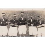 PORTSMOUTH 1929 Postcard showing the five forwards who played for Portsmouth in the 1929 FA Cup