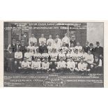 FULHAM 1909-10 Fulham FC team group postcard 1909-10, first team, reserves and club officials