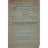 WEST HAM - LONDON CHARITY CUP FINAL 1924 West Ham United official programme, Clapton v Dulwich