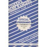1931/32 QPR v BRIGHTON & HOVE Official programme for the Third Division South fixture played 3