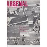 NATAL XI V ARSENAL 1964 Official programme for the Friendly in Durban on 17/5/1964. Slightly creased
