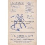 CHESTERFIELD - BARNSLEY 45 Four page Chesterfield home programme v Barnsley, 14/4/45, War Cup.