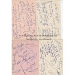 OLYMPIC GAMES 1952 HELSINKI Five album pages with the signatures in ink of over 60 GB competitors in