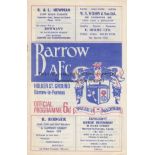 BARROW - MANCHESTER UTD 68 Barrow home programme v Manchester United, 19/2/68, Lancashire Senior