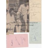 CRICKET AUTOGRAPHS Approximately 36 autographs mainly on album pages, mostly 1946 including Price,