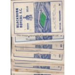 BLACKBURN Twenty three home programmes, 1957-58 season, Blackburn promotion season. Fair-generally