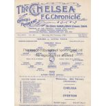 CHELSEA V LUTON TOWN 1935 Single sheet programme for the London Combination match at Chelsea 9/2/