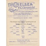 CHELSEA 1933 Chelsea single sheet programme ,Practice match, Blues v Reds, 19/8/1933, ex bound