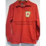 WALES SHIRT Boys Club of Wales International shirt worn by Sean McCarthy who later played for Oldham