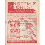 NOTTINGHAM FOREST - NEWPORT 51 Nottingham Forest home programme v Newport, 2/5/51, Forest needed a