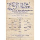 CHELSEA 1933 Chelsea single sheet programme ,Practice match, Blues v Reds, 12/8/1933, folds, some